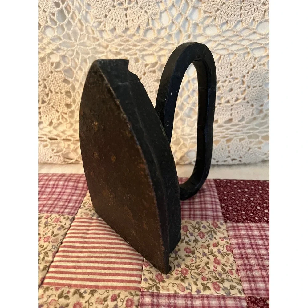 Vintage Cast Iron Stove Top Iron: Sewing Decor Door Stop